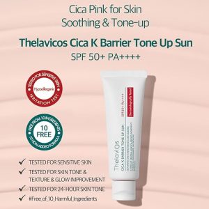 Thelavicos CICA K Barrier Tone Up SUN SPF 50+ PA++++++ 1.8 oz (50 g) + CICA K Barrier Cream 0.5 oz (15 g)