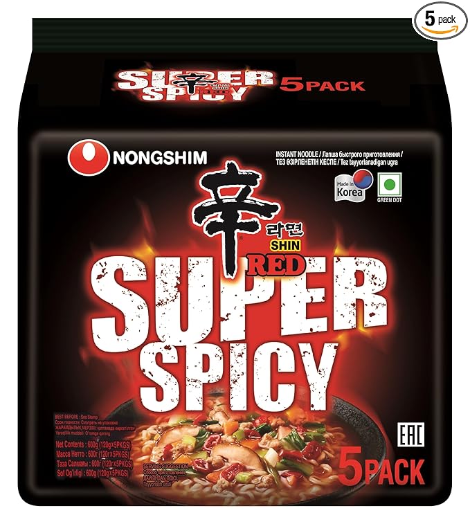 test Nongshim Shin Red Super Spicy Instant Noodle