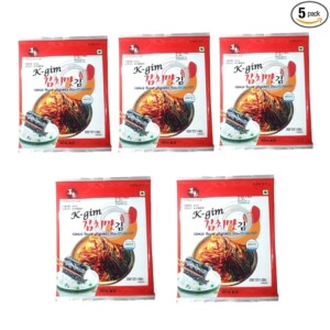 kimchi flavor seasoned seaweed pack of 5