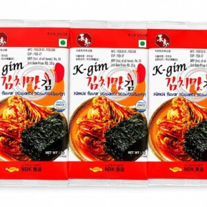 K-GIM Mini Kimchi Flavour Seasoned Seaweed (Pack of 21 x 2 g)