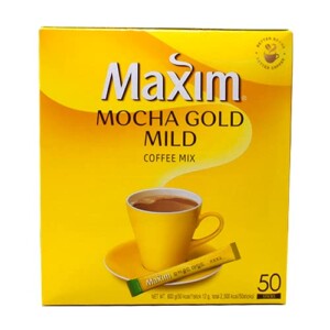 MAXIM Mocha Gold Mild Instant Coffee Mix (50 Sticks)
