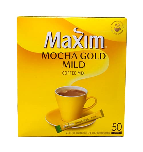 MAXIM Mocha Gold Mild Instant Coffee Mix (50 Sticks)