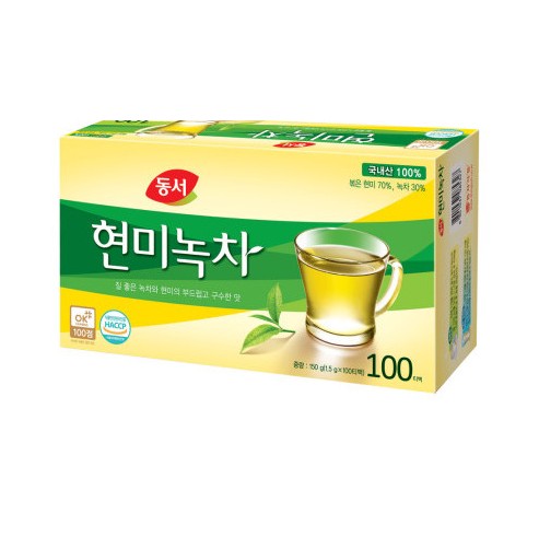 DONGSUH Brown Rice Green Tea 100T (현미녹차 100T)