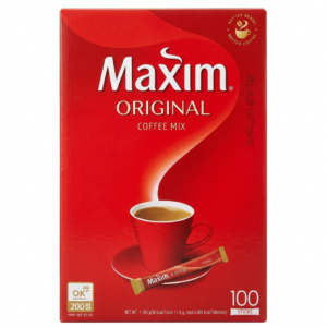 Maxim Original Red Korean Instant Coffee - 100 Sticks, Carton